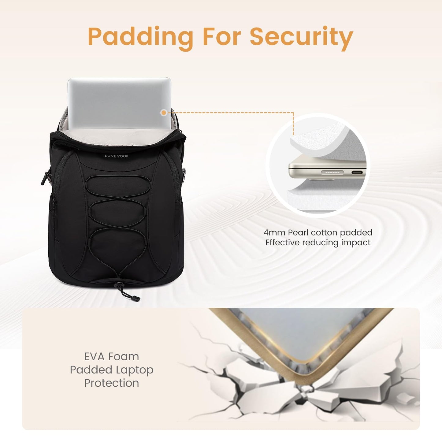 15.6'' Waterproof Laptop Backpack – Lightweight Travel & Work Bag