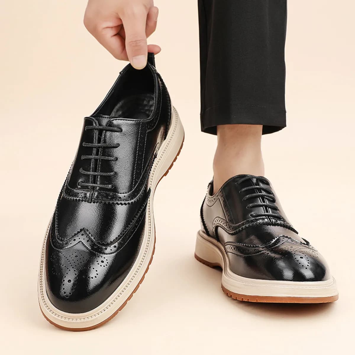 Men's Breathable Business Leather Shoes