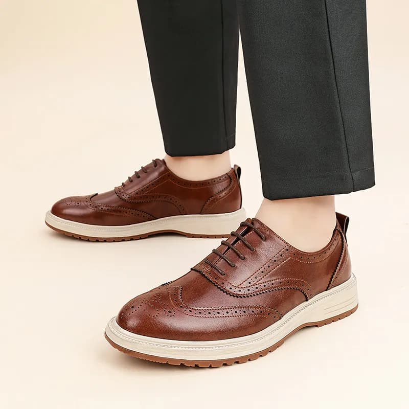 Men's Breathable Business Leather Shoes