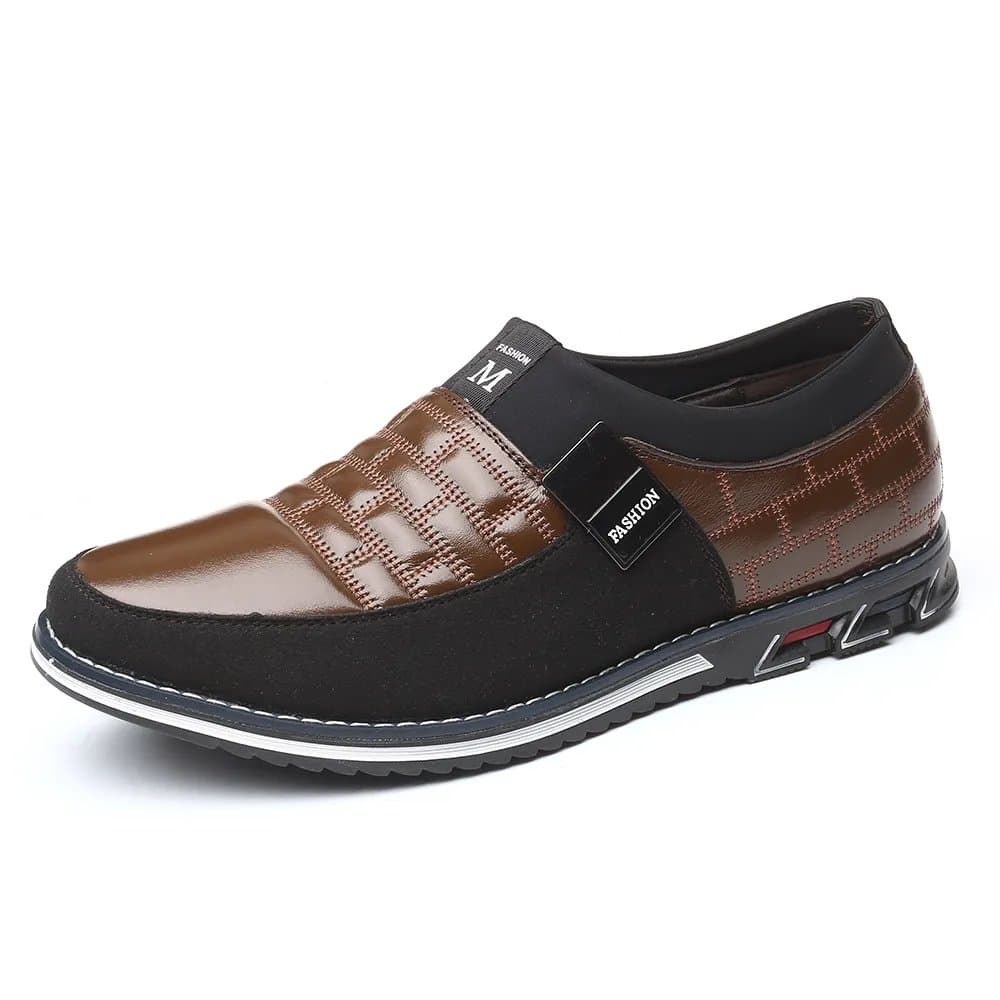 Men's Casual Lace-Up Leather Shoes, Size 48
