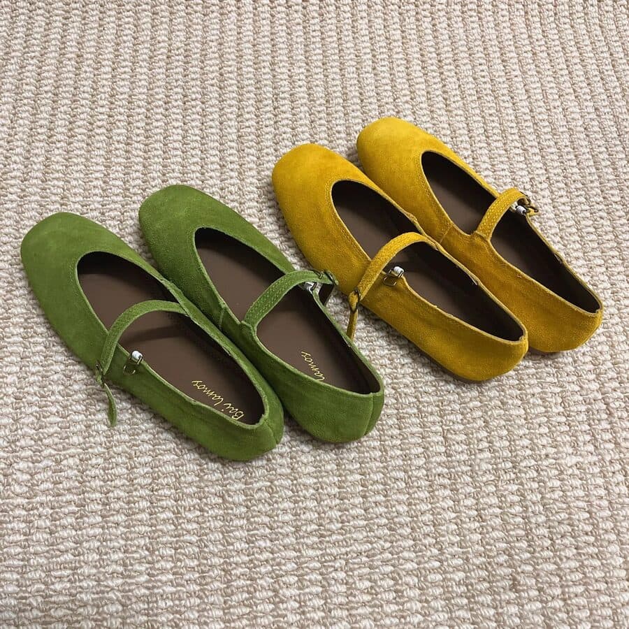 Women's Square Toe Mary Jane Flat Pumps