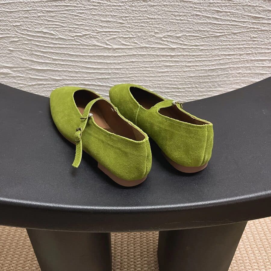 Women's Square Toe Mary Jane Flat Pumps