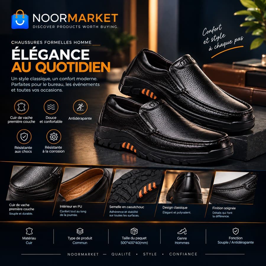 Men's business casual leather city shoes