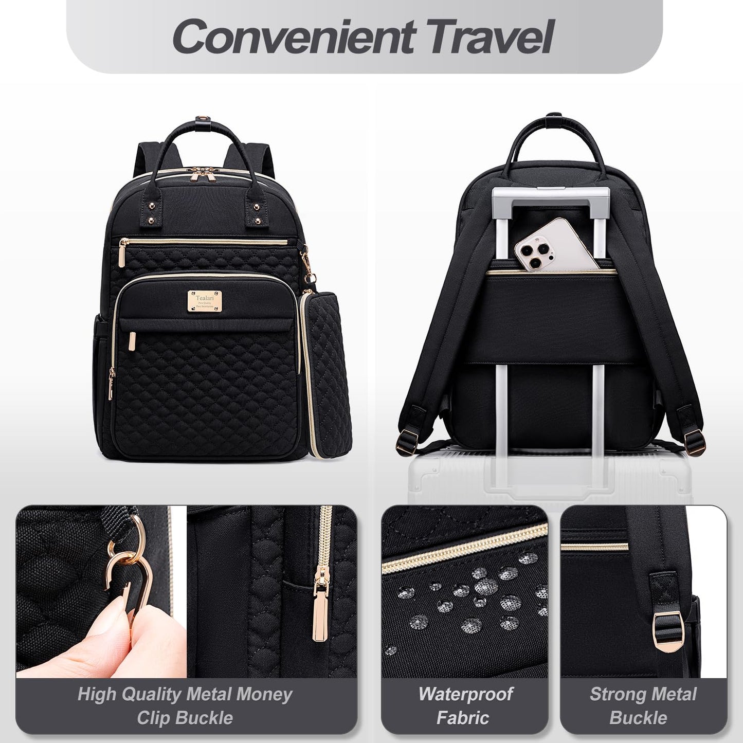 Tealari Women’s 15.6″ Laptop Backpack – Pink