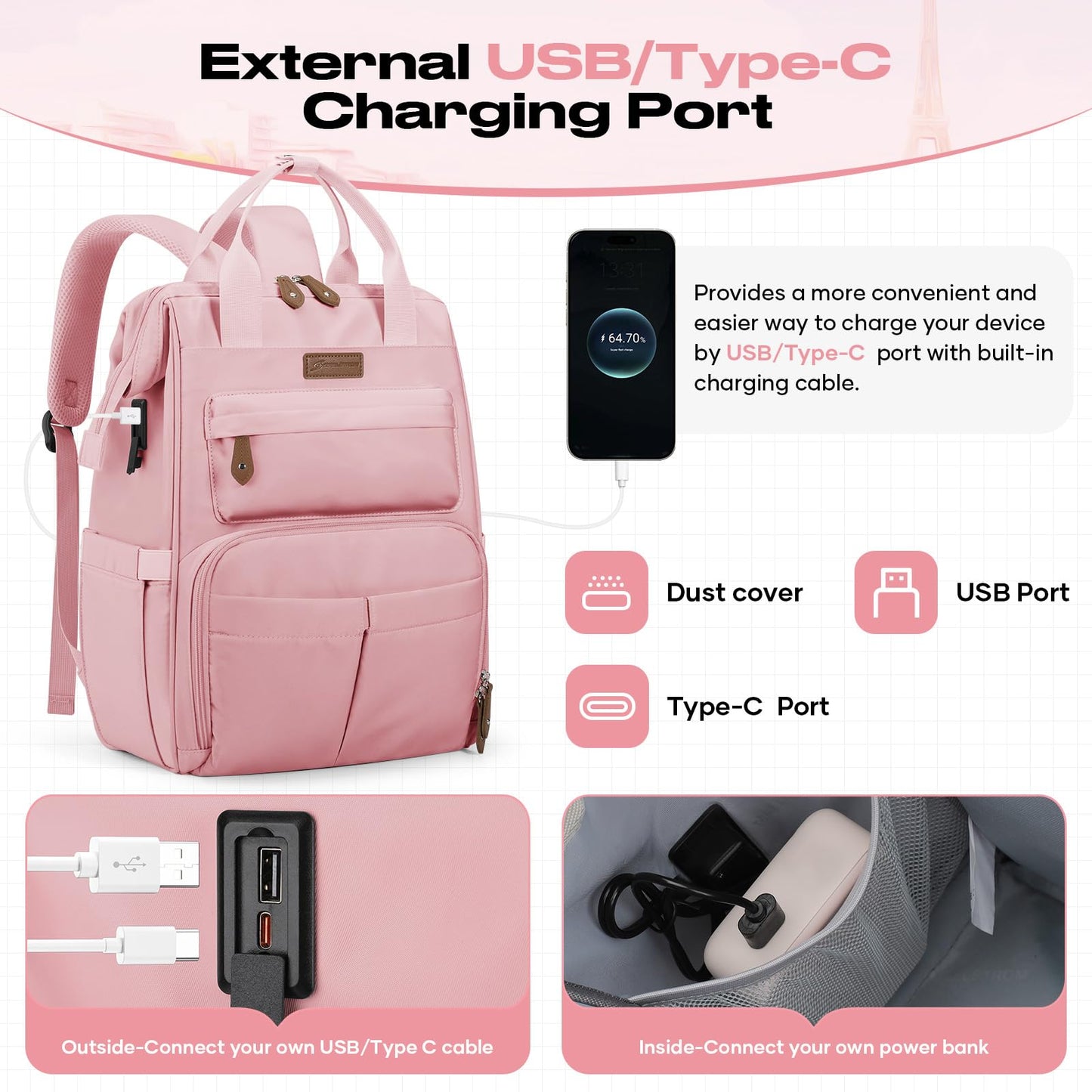 : Laptop Backpack, Water Resistant, Carry-On, Insulated Lunch Box.