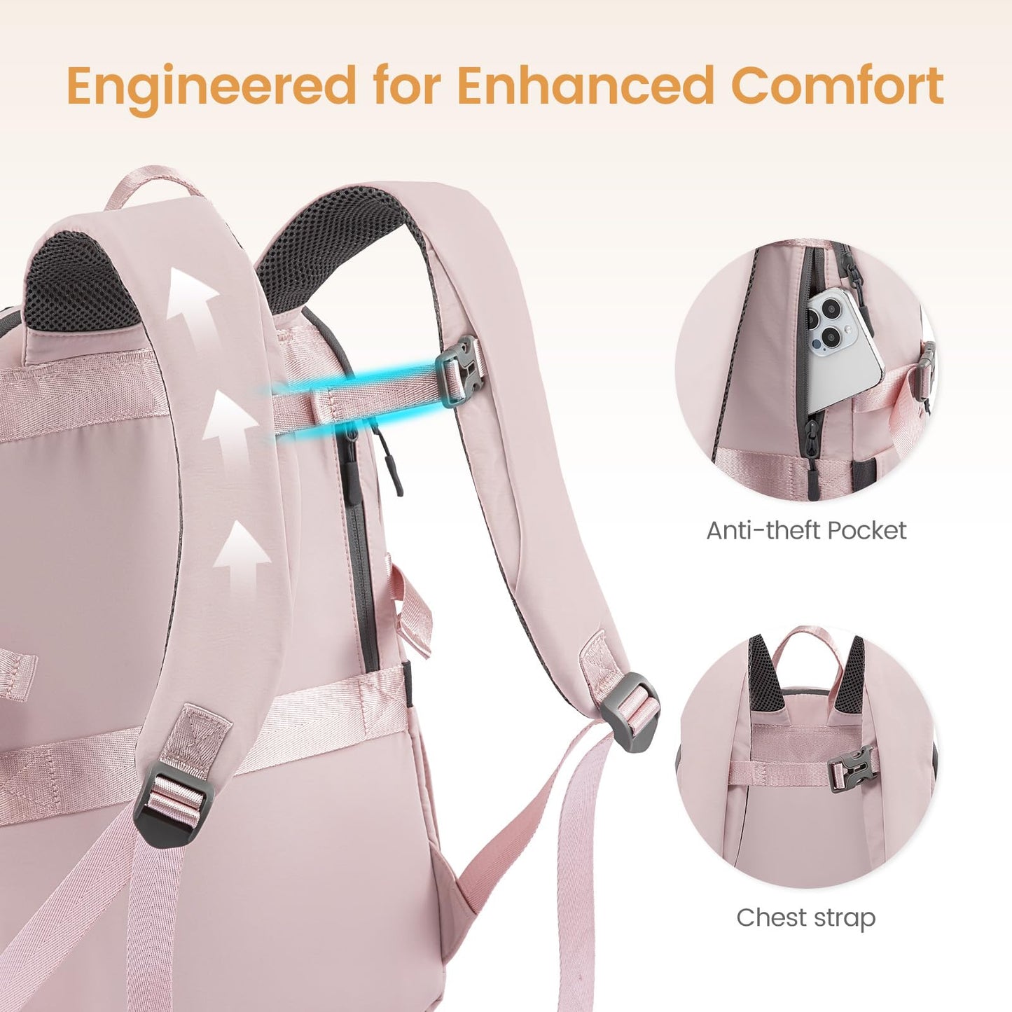15.6'' Waterproof Laptop Backpack – Lightweight Travel & Work Bag