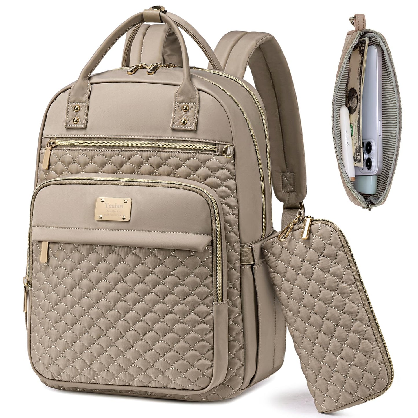 Tealari Women’s 15.6″ Laptop Backpack – Pink